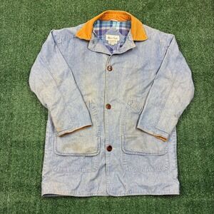 Vintage Allison Smith Light Wash Denim Chore Jacket Barn Coat